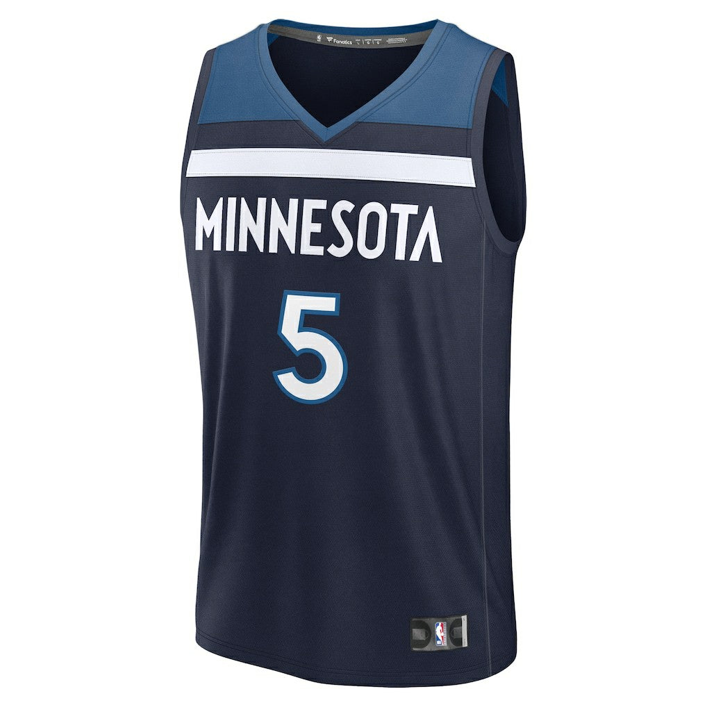 Fanatics Anthony Edwards Minnesota Timberwolves Fast Break Replica Player Jersey Icon Edition Navy