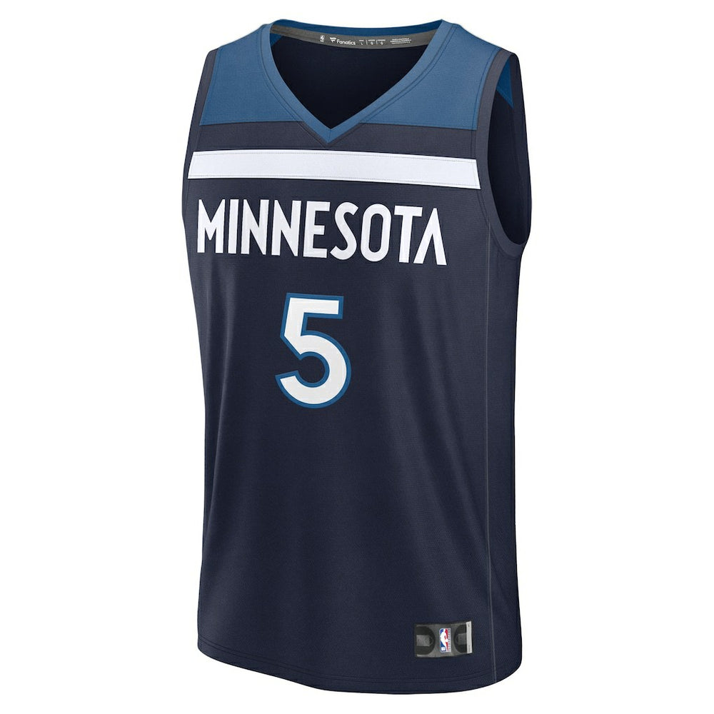 Fanatics Anthony Edwards Minnesota Timberwolves Fast Break Replica Player Jersey Icon Edition Navy
