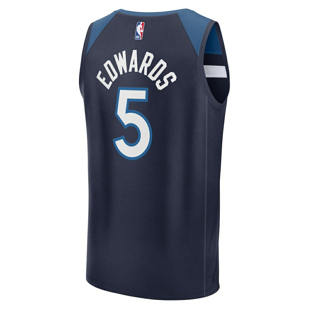 Fanatics Anthony Edwards Minnesota Timberwolves Fast Break Replica Player Jersey Icon Edition Navy