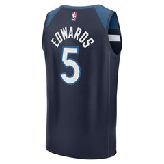 Fanatics Anthony Edwards Minnesota Timberwolves Fast Break Replica Player Jersey Icon Edition Navy