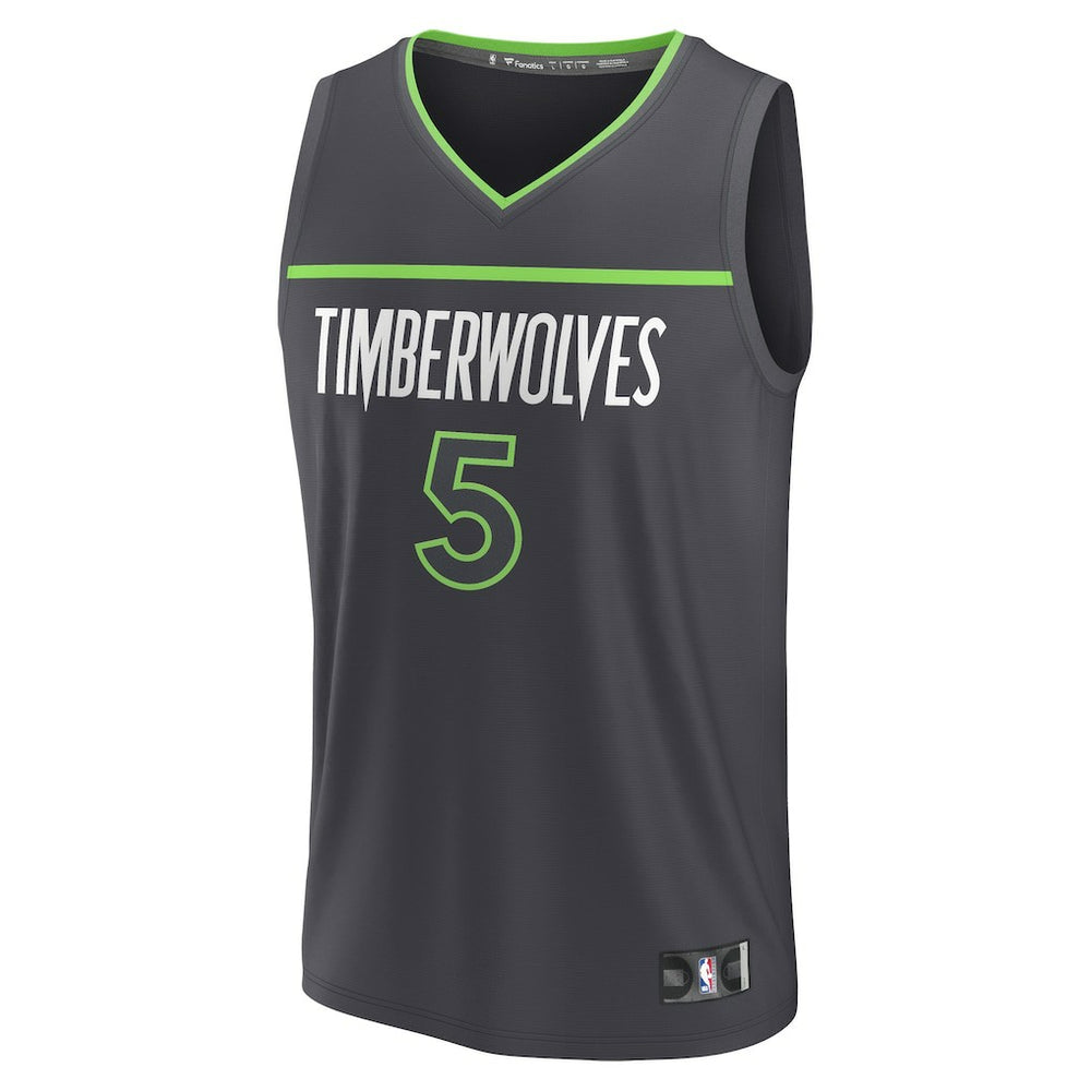 Fanatics Anthony Edwards Minnesota Timberwolves Fast Break Replica Player Jersey Statement Edition Anthracite