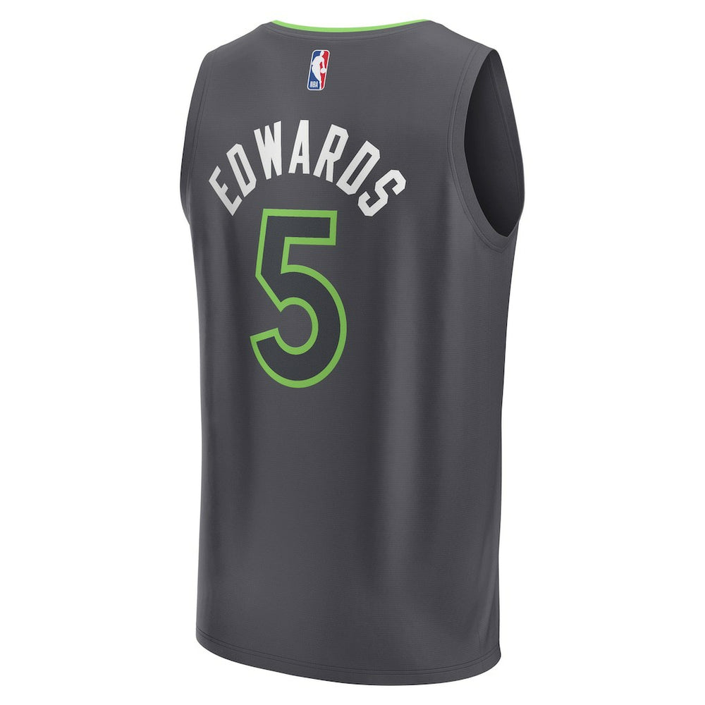 Fanatics Anthony Edwards Minnesota Timberwolves Fast Break Replica Player Jersey Statement Edition Anthracite