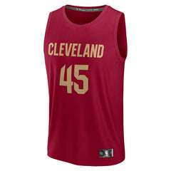 Fanatics Donovan Mitchell Cleveland Cavaliers Fast Break Replica Player Jersey Icon Editi- Wine