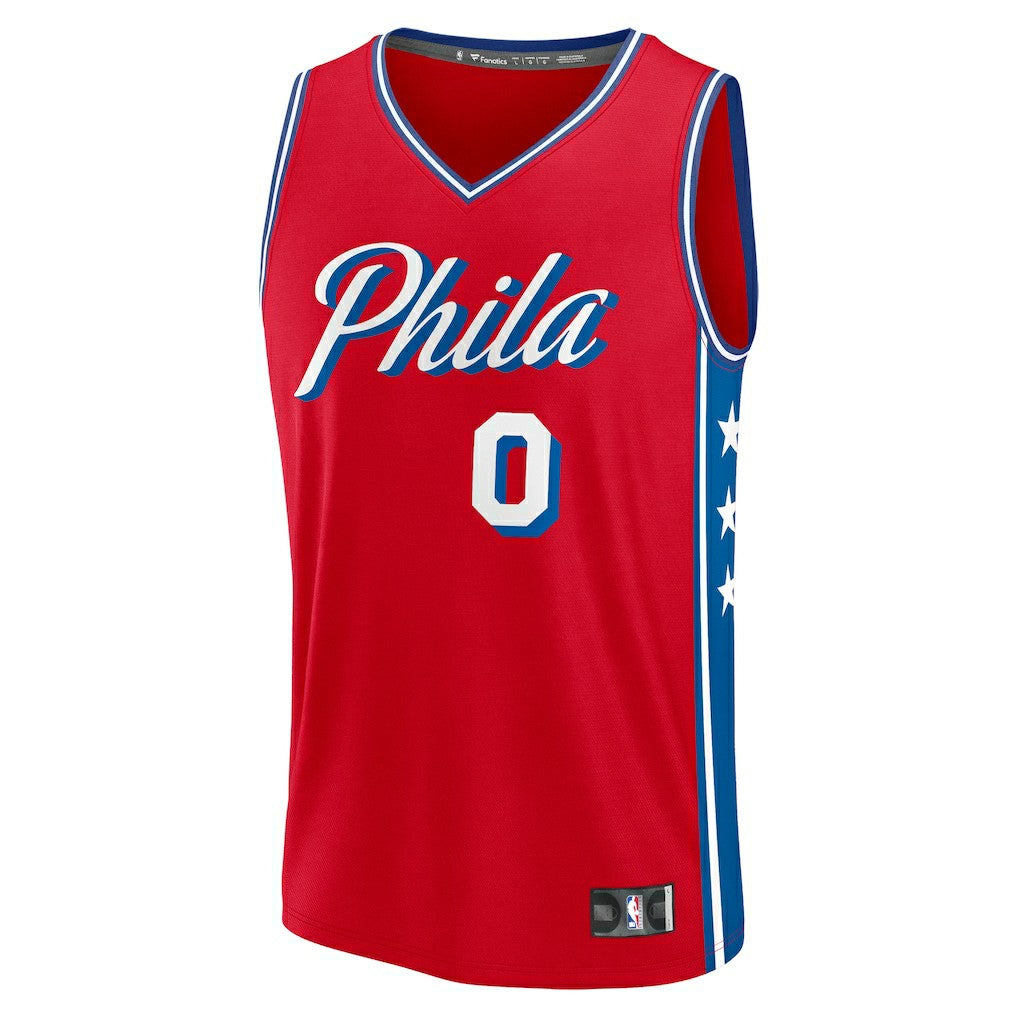 Fanatics Tyrese Maxey Philadelphia 76ers Fast Break Replica Player Jersey Statement Edition Red