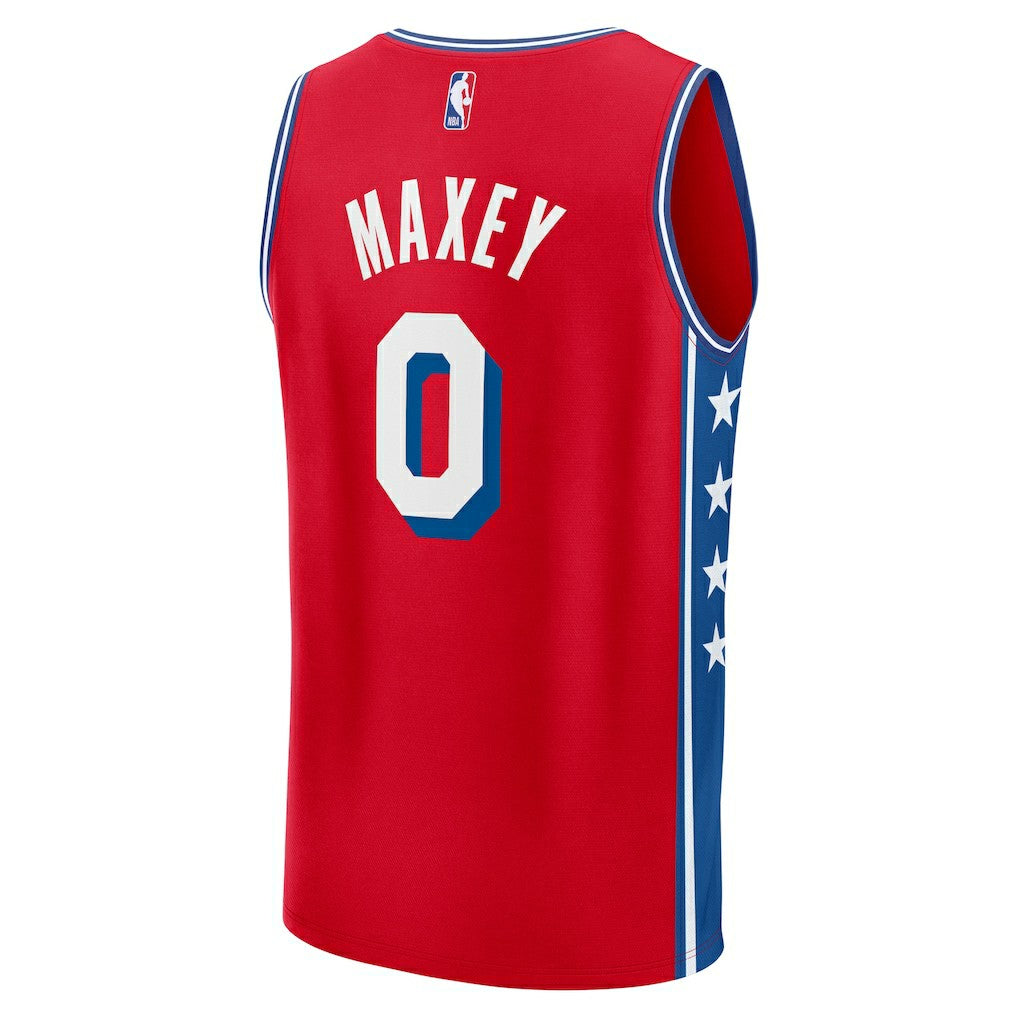Fanatics Tyrese Maxey Philadelphia 76ers Fast Break Replica Player Jersey Statement Edition Red