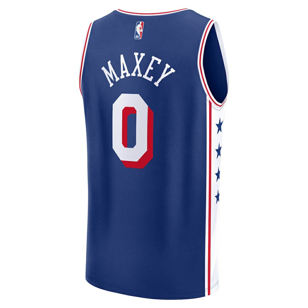 Fanatics Tyrese Maxey Philadelphia 76ers Youth Fast Break Replica Player Jersey Icon Edition Royal