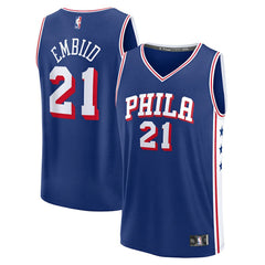 Fanatics Joel Embiid Philadelphia 76ers Fast Break Replica Player Jersey Icon Edition Royal
