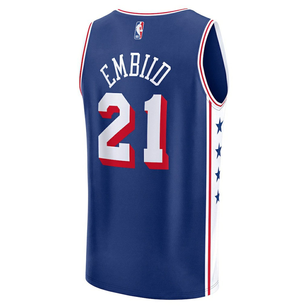 Fanatics Joel Embiid Philadelphia 76ers Fast Break Replica Player Jersey Icon Edition Royal