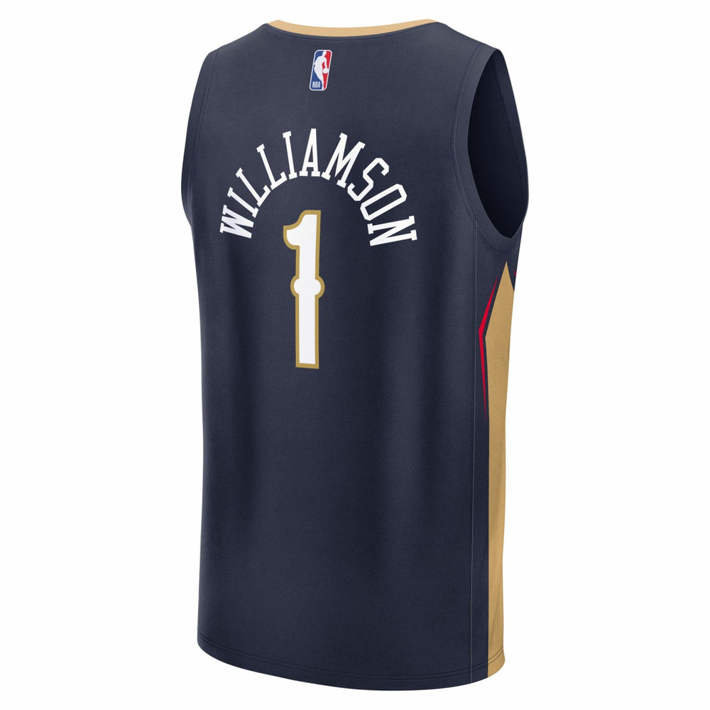 Fanatics Zion Williamson New Orleans Pelicans Fast Break Replica Player Jersey Icon Edition Navy
