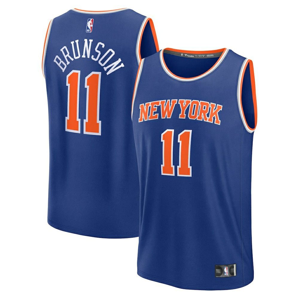 Fanatics Jalen Brunson New York Knicks Fast Break Replica Player Jersey Icon Edition Blue