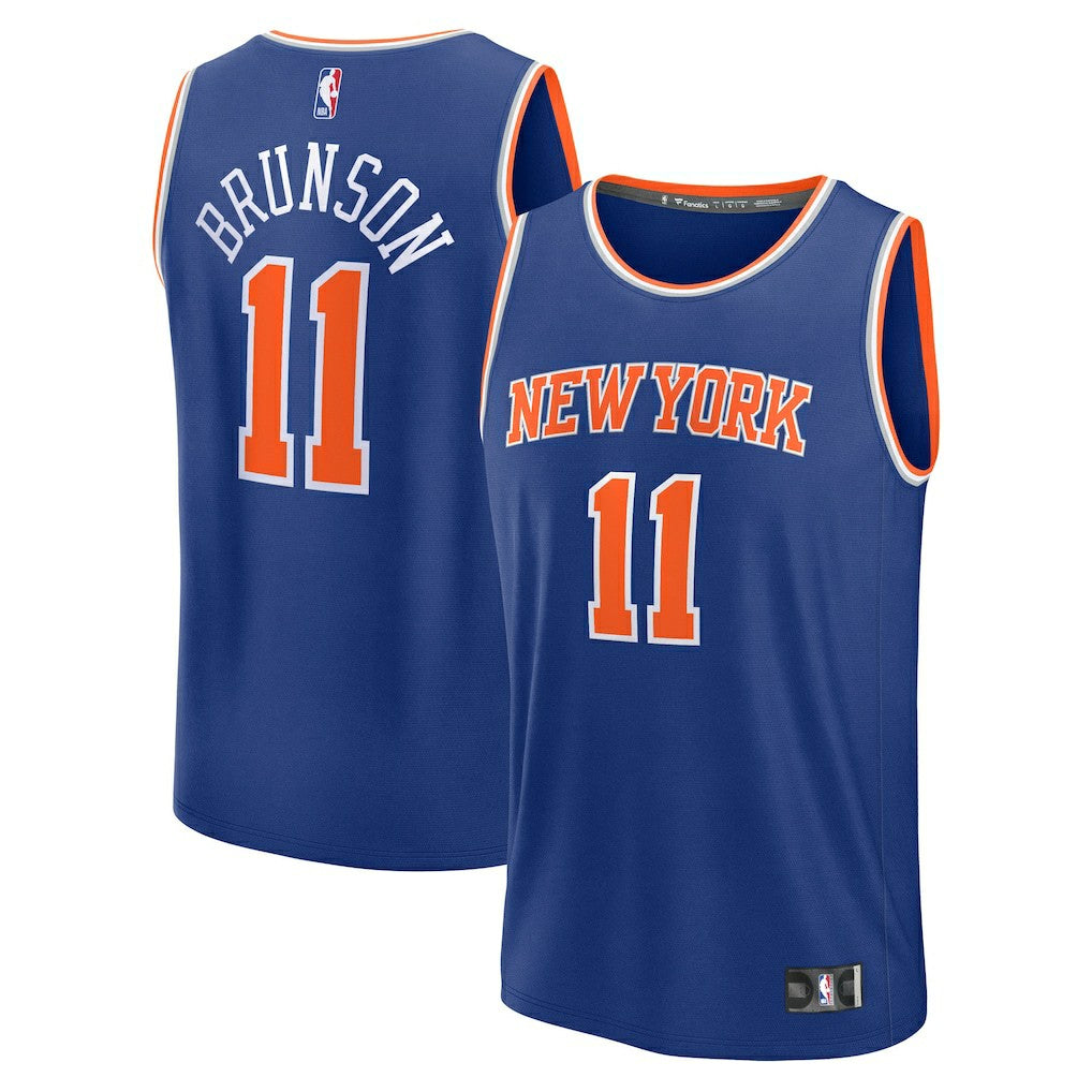Fanatics Jalen Brunson New York Knicks Fast Break Replica Player Jersey Icon Edition Blue