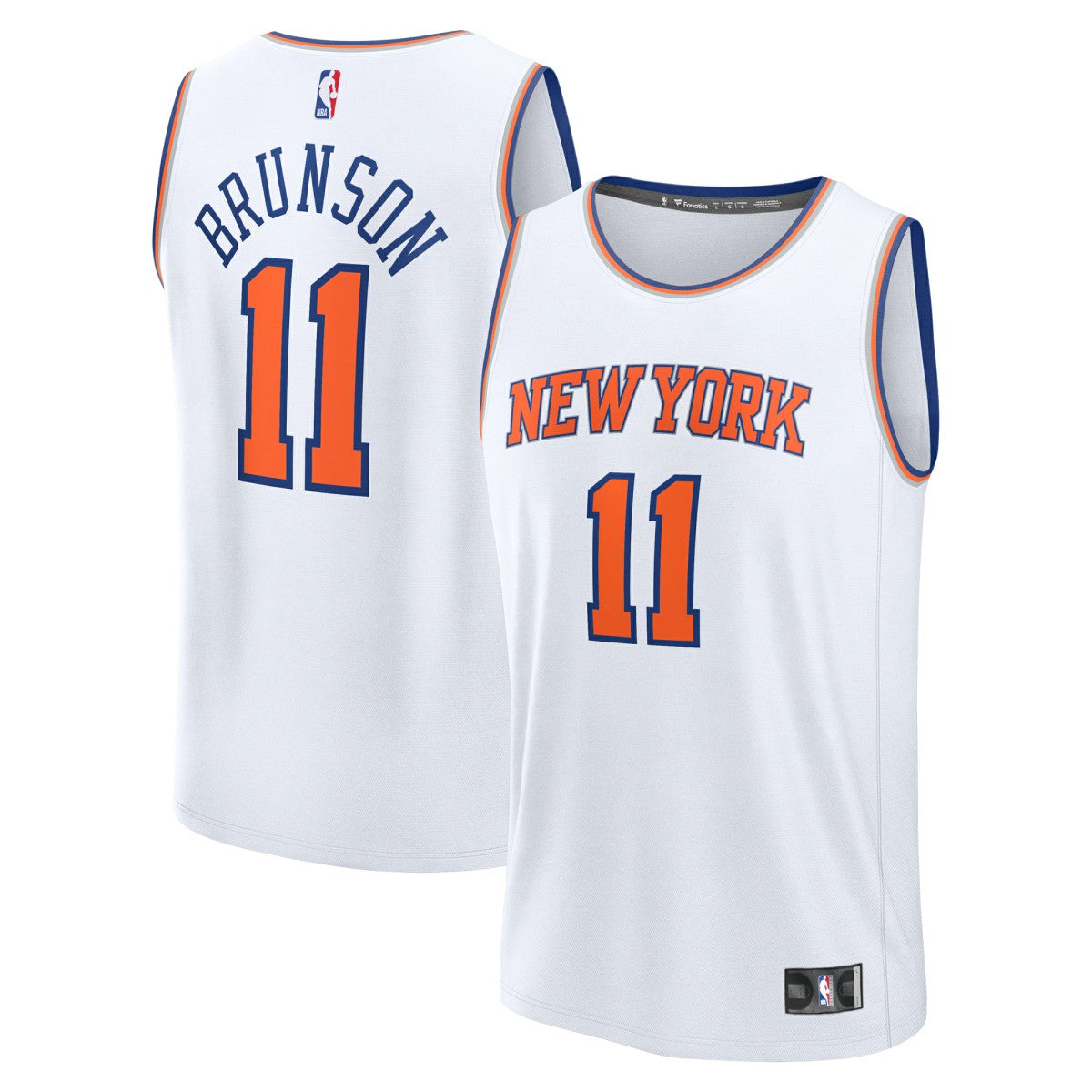 Fanatics Jalen Brunson New York Knicks Fast Break Replica Player Jersey Association Edition White