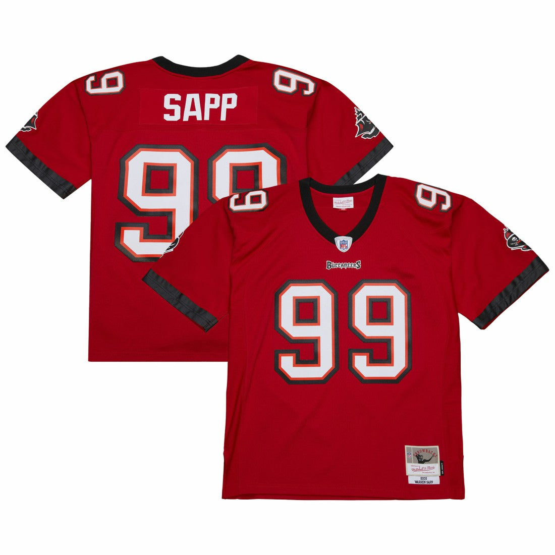 Warren Sapp Tampa Bay Buccaneers 2002 Legacy Replica Jersey - Red - Mitchell & Ness