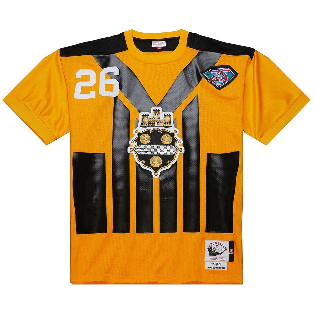 Rod Woodson Pittsburgh Steelers 1994 Authentic Throwback Retired Player Jersey - Gold - Mitchell & Ness