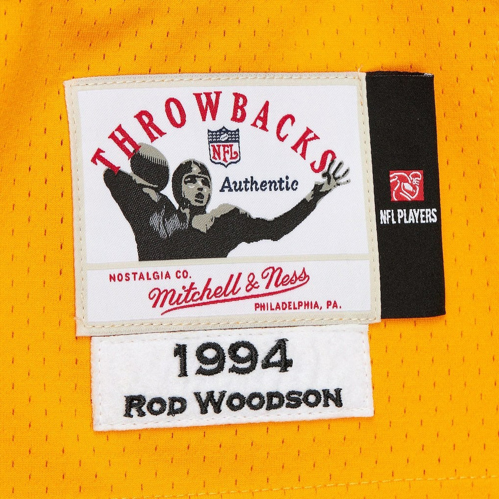 Rod Woodson Pittsburgh Steelers 1994 Authentic Throwback Retired Player Jersey - Gold - Mitchell & Ness