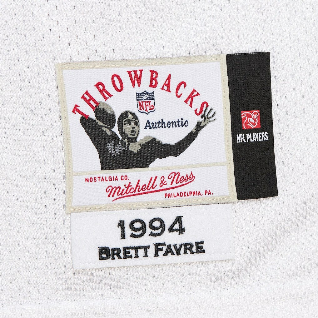 Brett Favre Green Bay Packers 1994 Authentic Throwback Retired Player Jersey - White - Mitchell & Ness