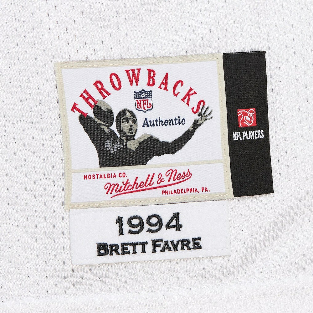 Brett Favre Green Bay Packers 1994 Authentic Throwback Retired Player Jersey - White - Mitchell & Ness