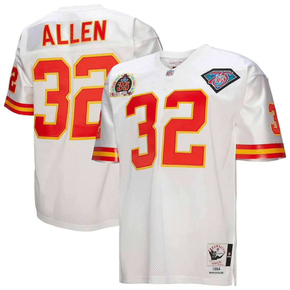 Marcus Allen Kansas City Chiefs 1994 Authentic Throwback Retired Player Jersey - White - Mitchell & Ness