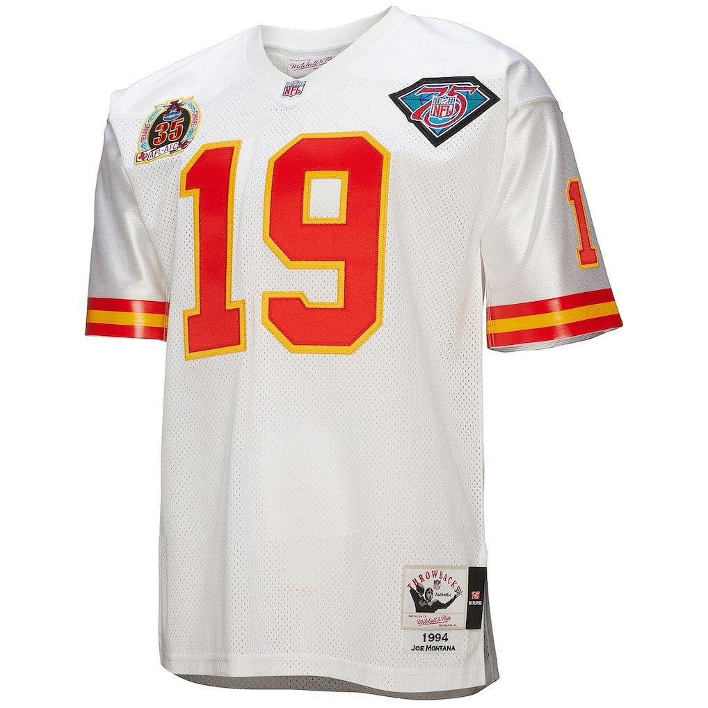 Joe Montana Kansas City Chiefs 1994 Authentic Throwback Retired Player Jersey - White - Mitchell & Ness