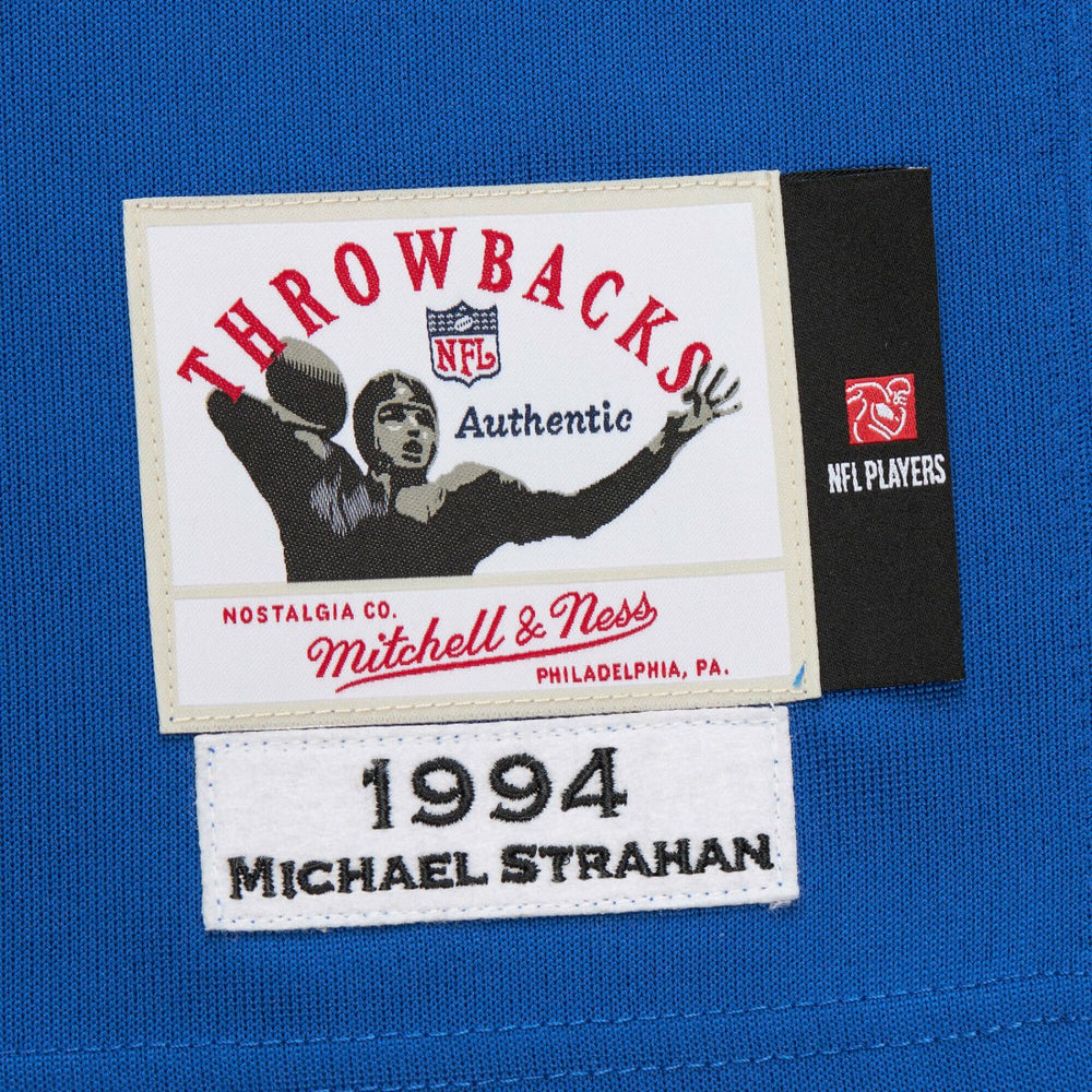 Michael Strahan New York Giants 1994 Authentic Throwback Retired Player Jersey - Royal - Mitchell & Ness