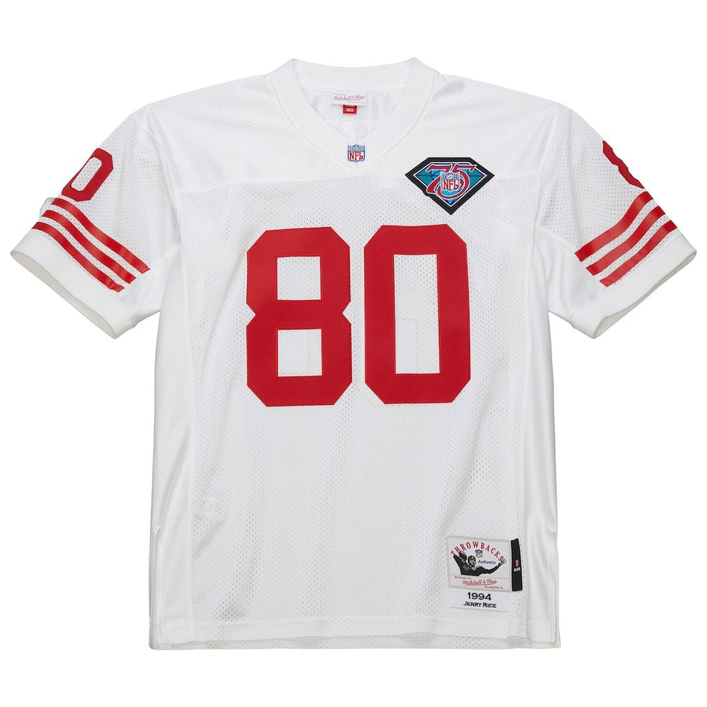 Jerry Rice San Francisco 49ers 1994 Authentic Throwback Retired Player Jersey - White - Mitchell & Ness