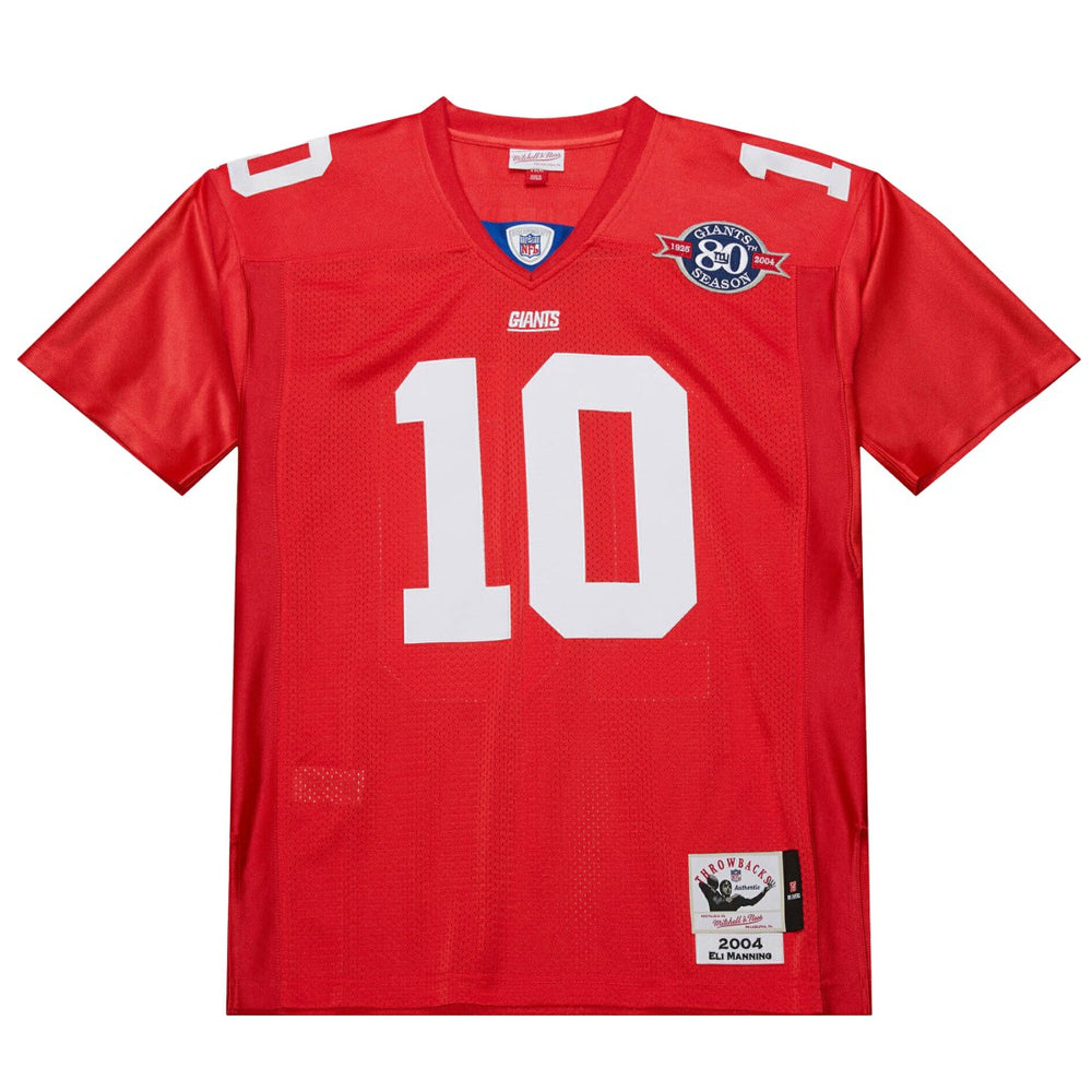 Eli Manning New York Giants 2004 Authentic Throwback Retired Player Jersey - Red - Mitchell & Ness