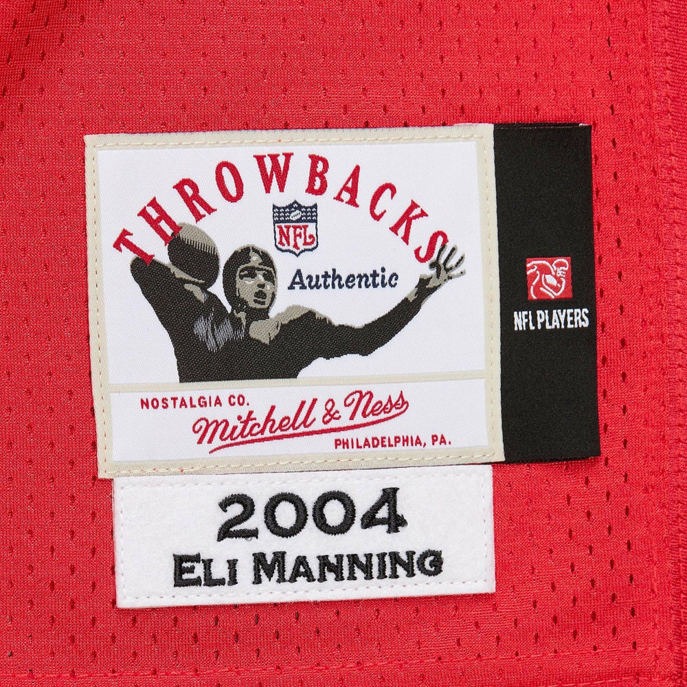 Eli Manning New York Giants 2004 Authentic Throwback Retired Player Jersey - Red - Mitchell & Ness