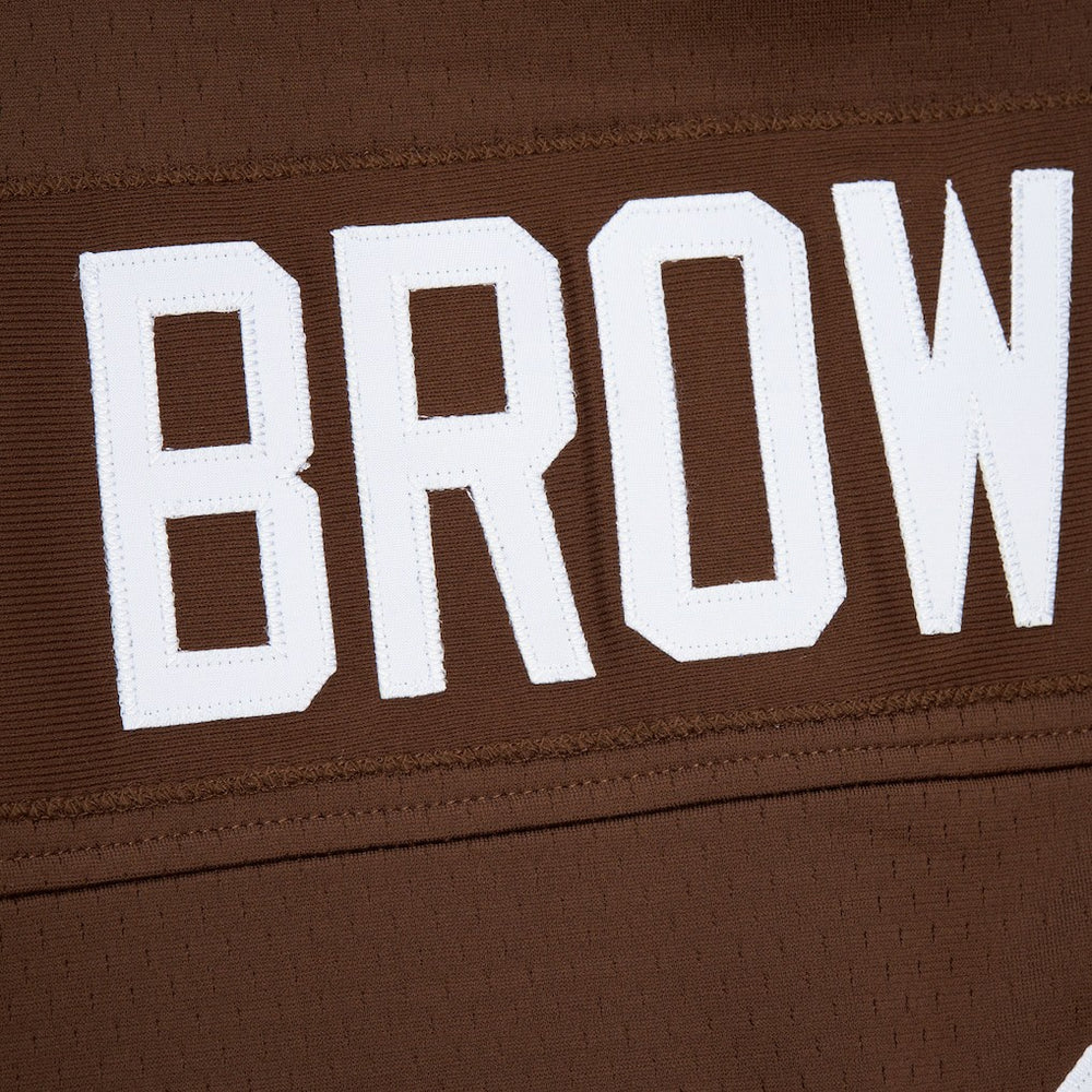 Jim Brown Cleveland Browns Player Name & Number Hoodie Legacy Jersey - Brown - Mitchell & Ness