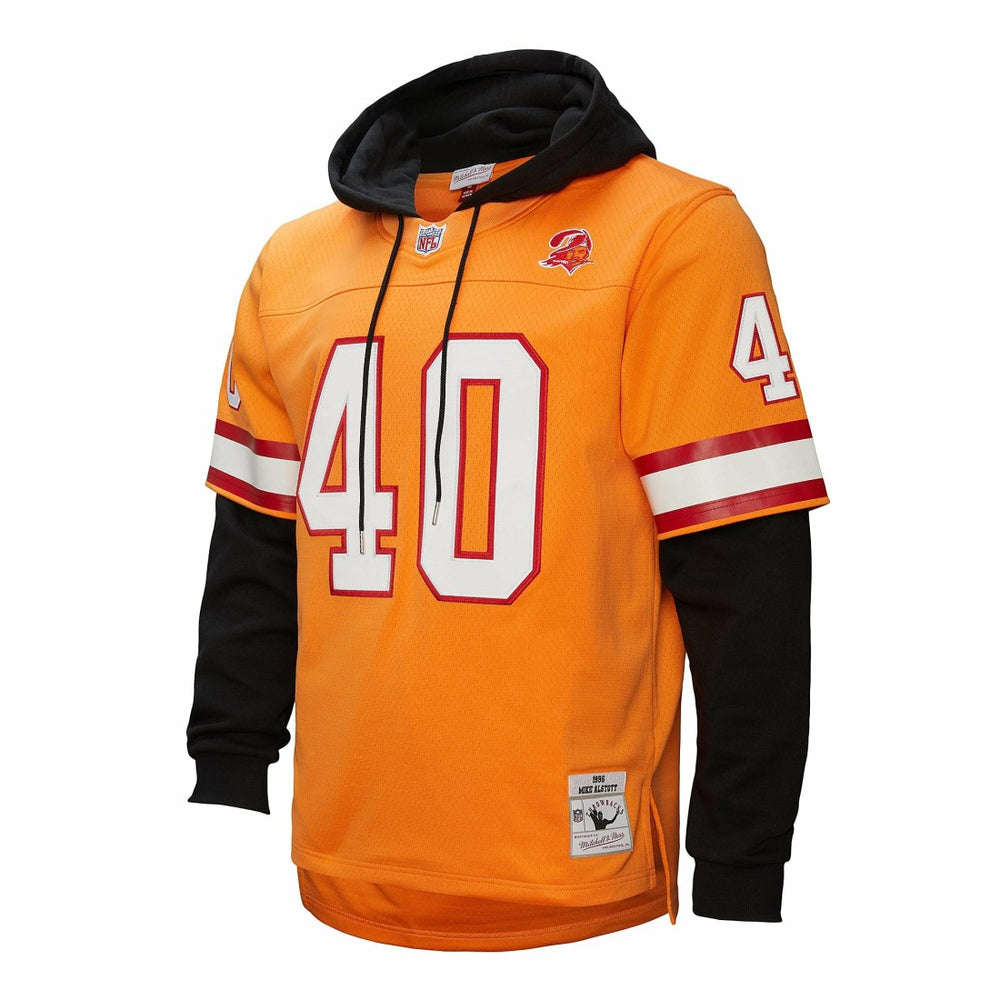 Mike Alstott Tampa Bay Buccaneers Player Name & Number Hoodie Legacy Jersey - Orange - Mitchell & Ness