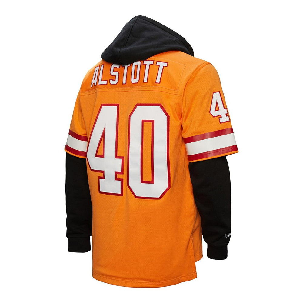 Mike Alstott Tampa Bay Buccaneers Player Name & Number Hoodie Legacy Jersey - Orange - Mitchell & Ness