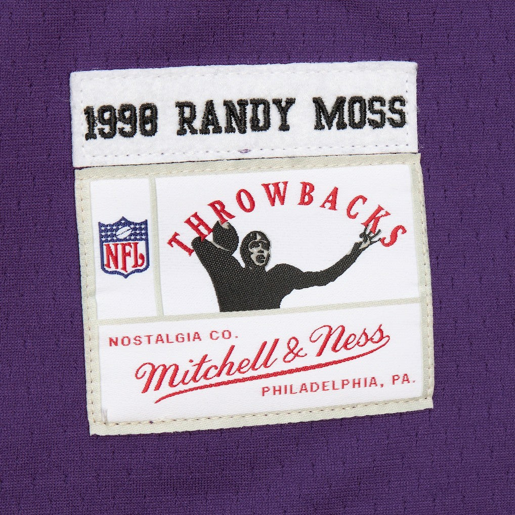 Randy Moss Minnesota Vikings Player Name & Number Hoodie Legacy Jersey - Purple - Mitchell & Ness