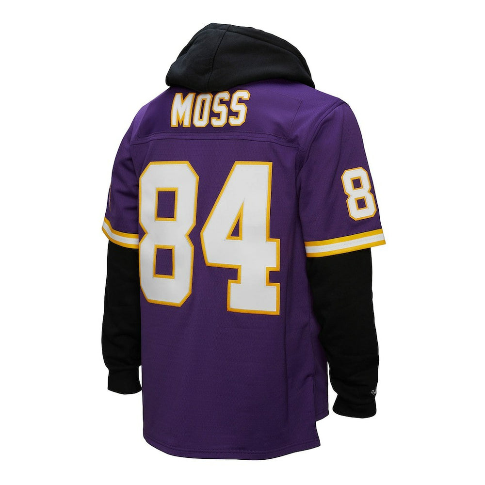 Randy Moss Minnesota Vikings Player Name & Number Hoodie Legacy Jersey - Purple - Mitchell & Ness