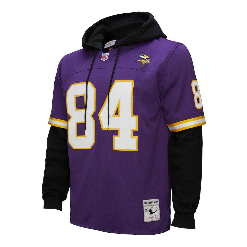 Randy Moss Minnesota Vikings Player Name & Number Hoodie Legacy Jersey - Purple - Mitchell & Ness