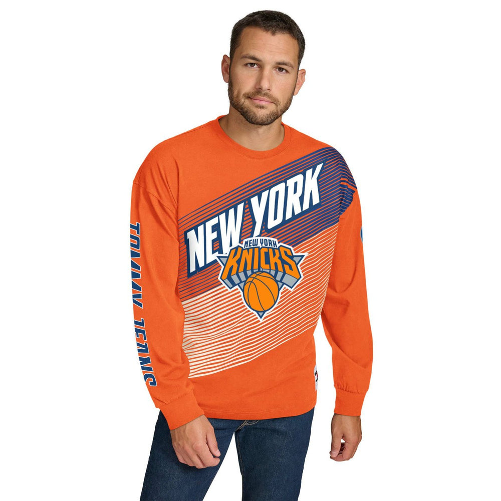 New York Knicks Tommy Jeans Lucas Long Sleeve T-Shirt Orange