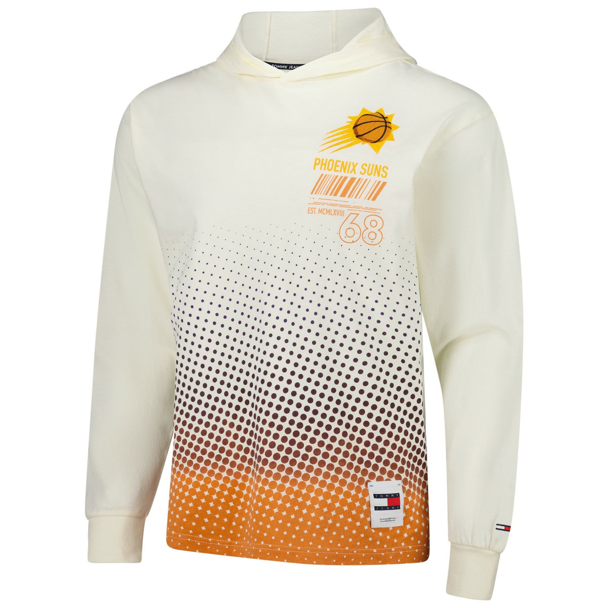 Phoenix Suns Tommy Jeans Ben Long Sleeve Hoodie T-Shirt Cream