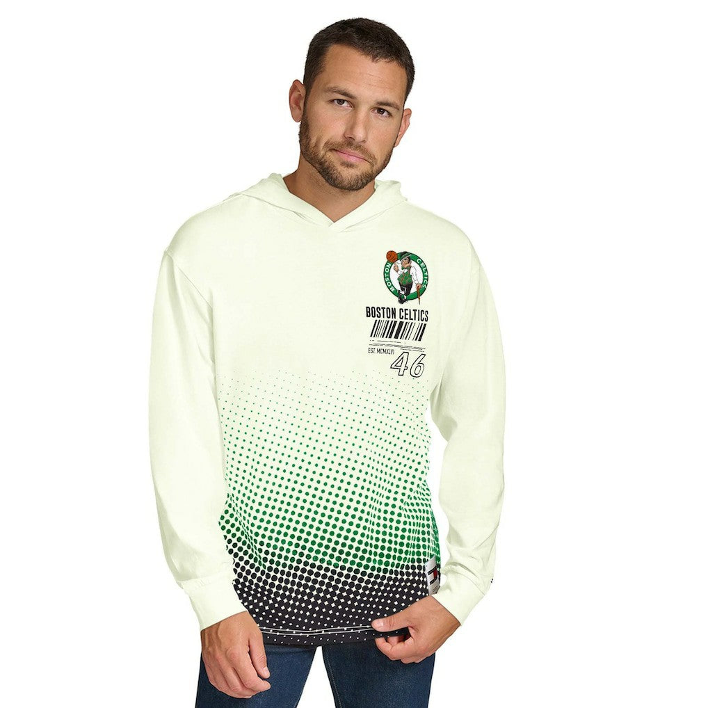 Boston Celtics Tommy Jeans Ben Vintage Applique Long Sleeve Hoodie T-Shirt Cream
