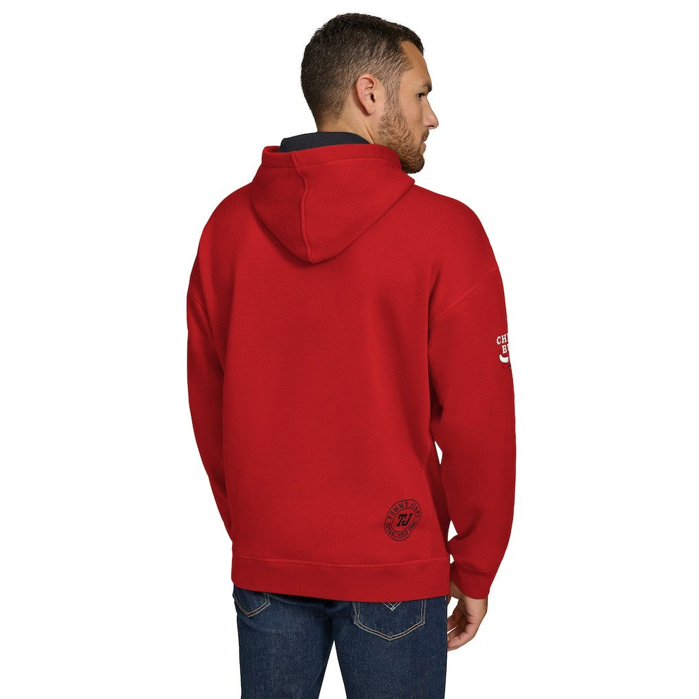 Chicago Bulls Tommy Jeans Sebastian Pullover Hoodie Red