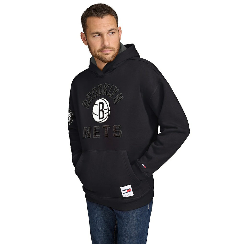 Brooklyn Nets Tommy Jeans Sebastian Pullover Hoodie Black