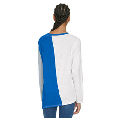 Dallas Mavericks Tommy Jeans Women's Amelia Color Blocked Long Sleeve T-Shirt White/Blue