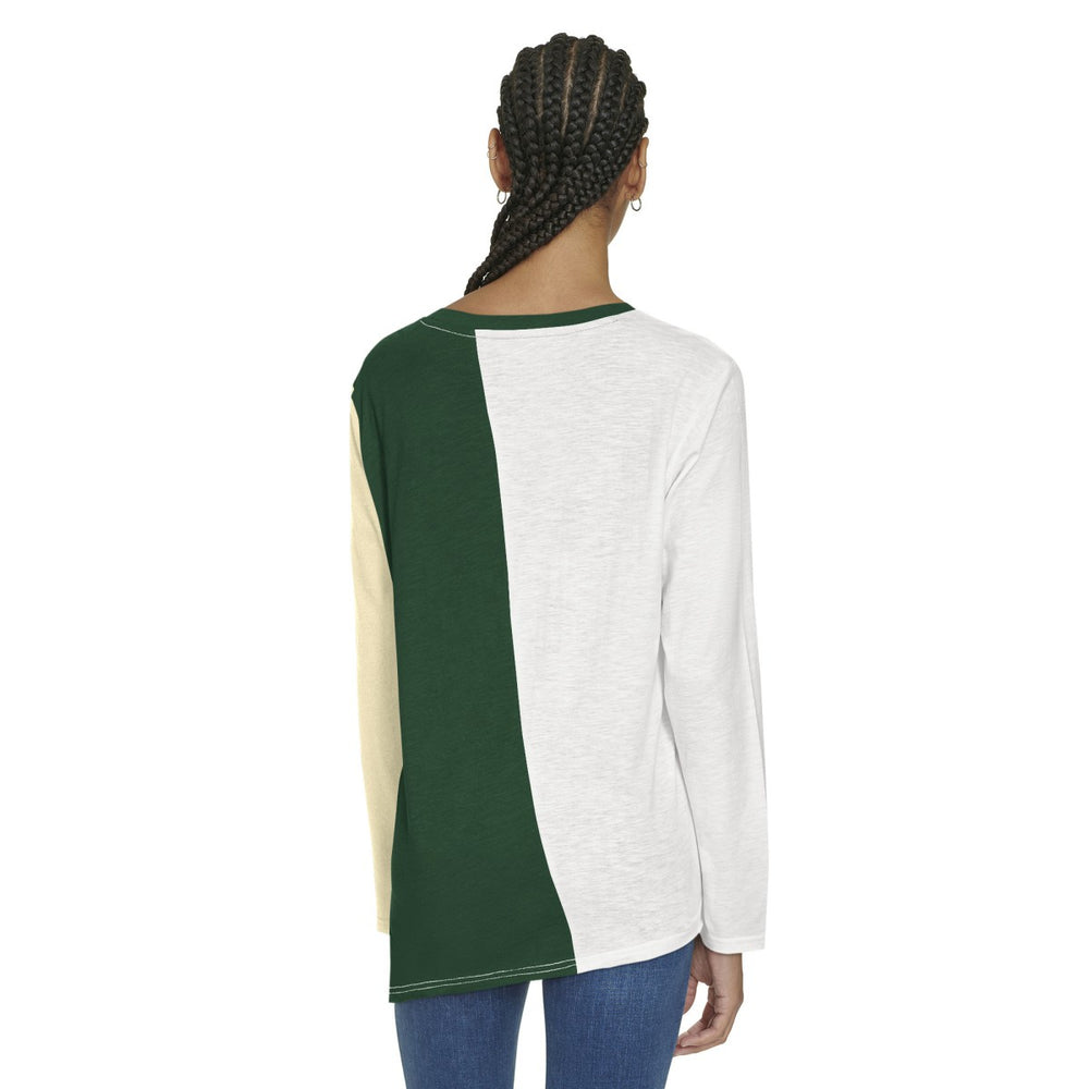 Milwaukee Bucks Tommy Jeans Women's Amelia Color Blocked Long Sleeve T-Shirt White/Hunter Green