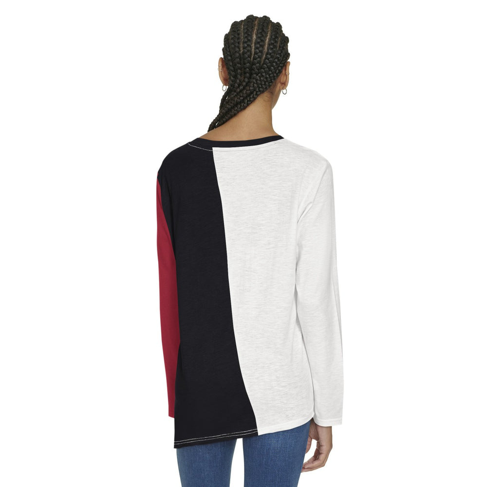 Miami Heat Tommy Jeans Women's Amelia Color Blocked Long Sleeve T-Shirt White/Black