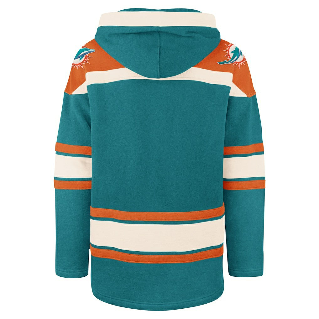 Miami Dolphins '47 Superior Lacer Pullover Hoodie - Aqua - 47 brand