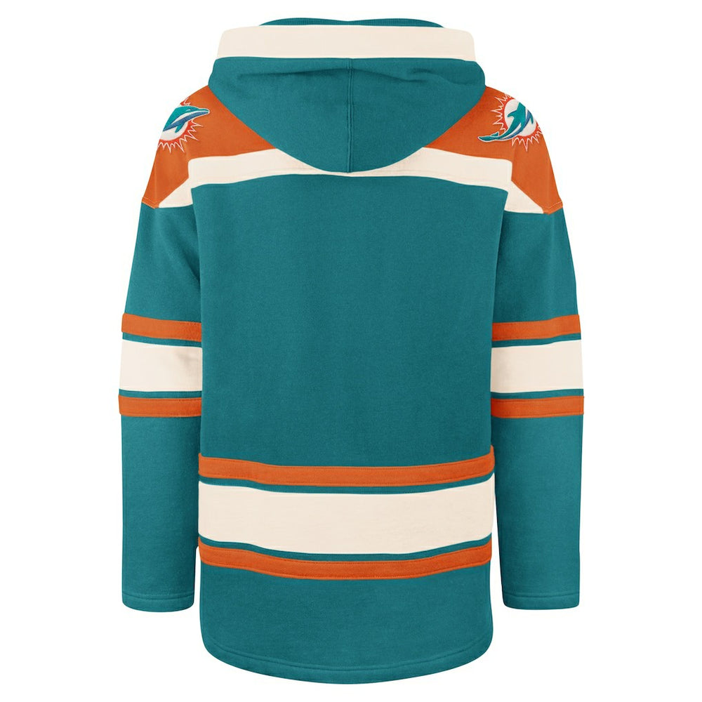 Miami Dolphins '47 Superior Lacer Pullover Hoodie - Aqua - 47 brand