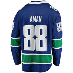 Nils Aman Vancouver Canucks Fanatics Home Premier Breakaway Player Jersey - Blue | Fanatics Lifestyle