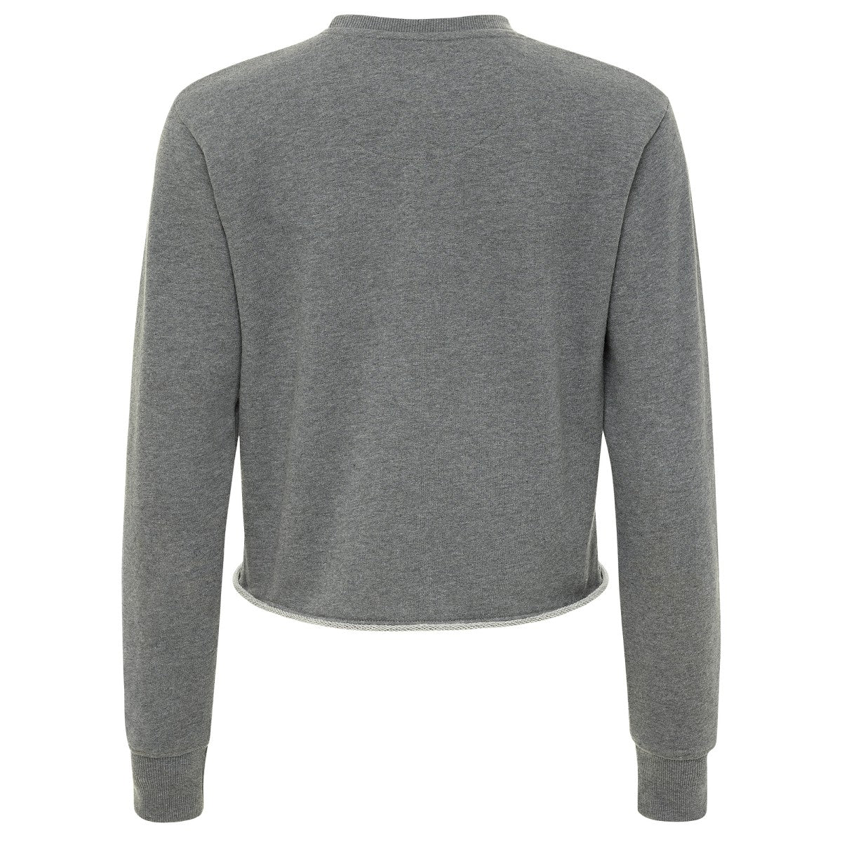 New York Knicks Sportiqe Women's Varsity Collection Kacey Cropped Pullover Sweatshirt Heather Gray