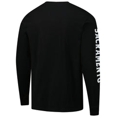 Sacramento Kings Sportiqe Unisex Wales Heavyweight Pocket Long Sleeve T-Shirt Black