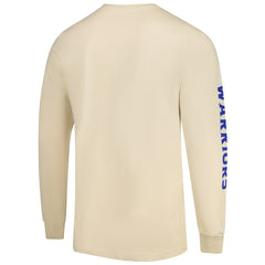 Golden State Warriors Sportiqe Unisex Wales Heavyweight Pocket Long Sleeve T-Shirt Cream