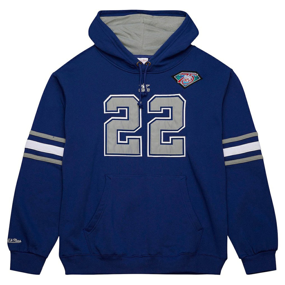 Emmitt Smith Dallas Cowboys Retired Player Name & Number Pullover Hoodie - Navy - Mitchell & Ness