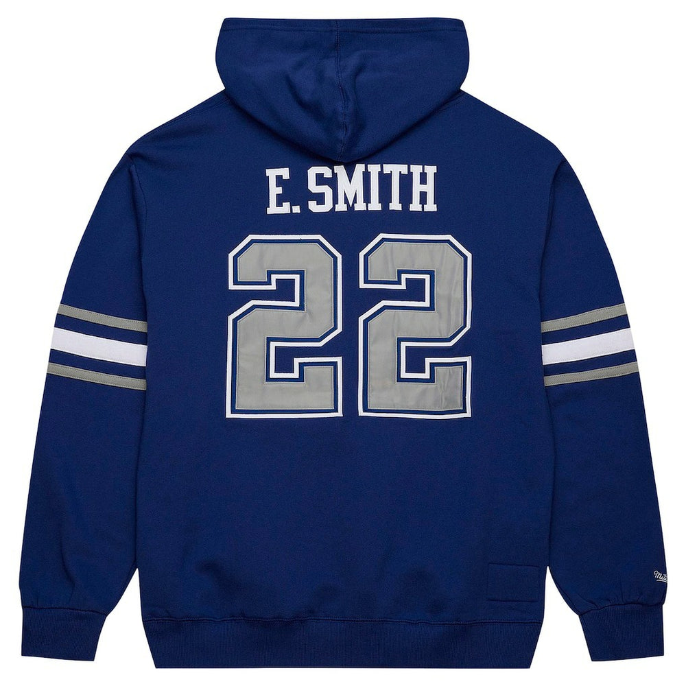 Emmitt Smith Dallas Cowboys Retired Player Name & Number Pullover Hoodie - Navy - Mitchell & Ness
