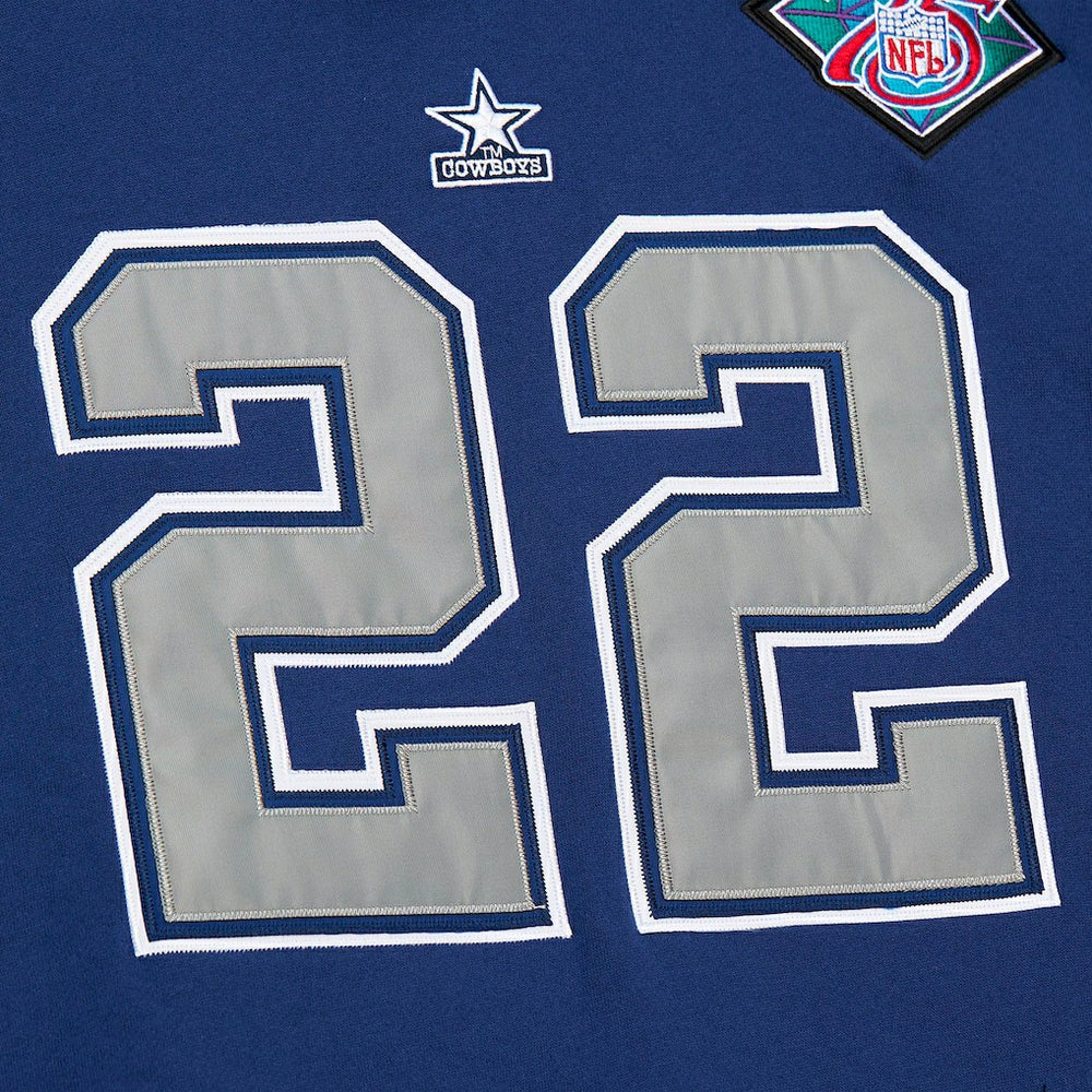 Emmitt Smith Dallas Cowboys Retired Player Name & Number Pullover Hoodie - Navy - Mitchell & Ness